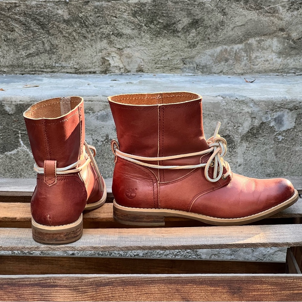 Timberland Brown Leather Ankle Boots